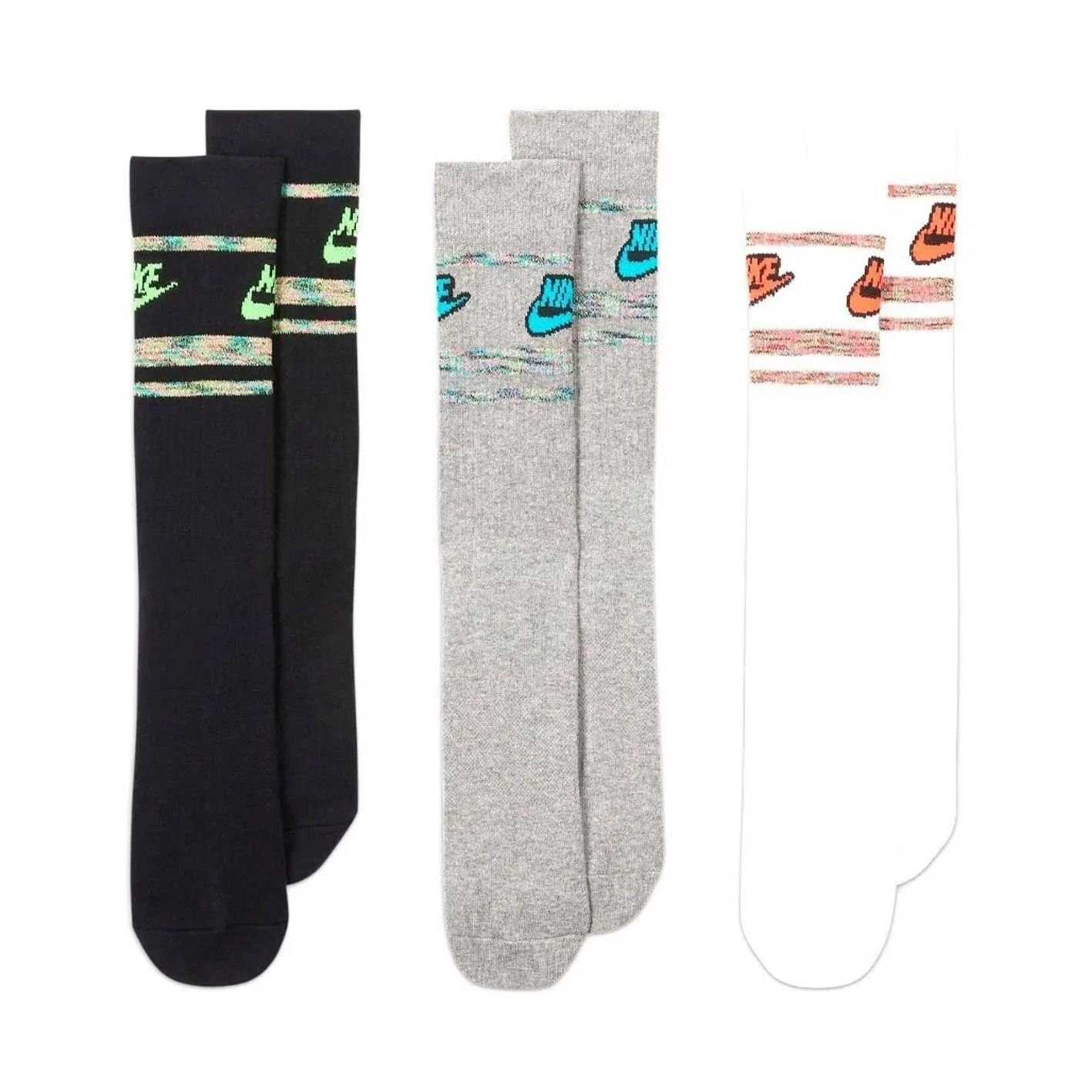 Meia Nike Cano Alto Everyday Essentials 3 Pares Dn6946-902