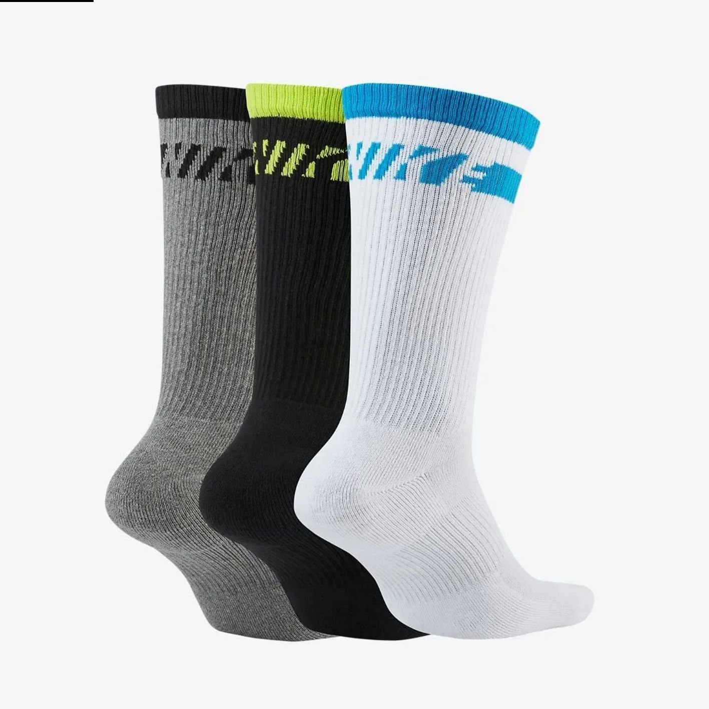 Meia Nike Cano Alto Everyday Plus Crew 3 Pares Cz0502-904