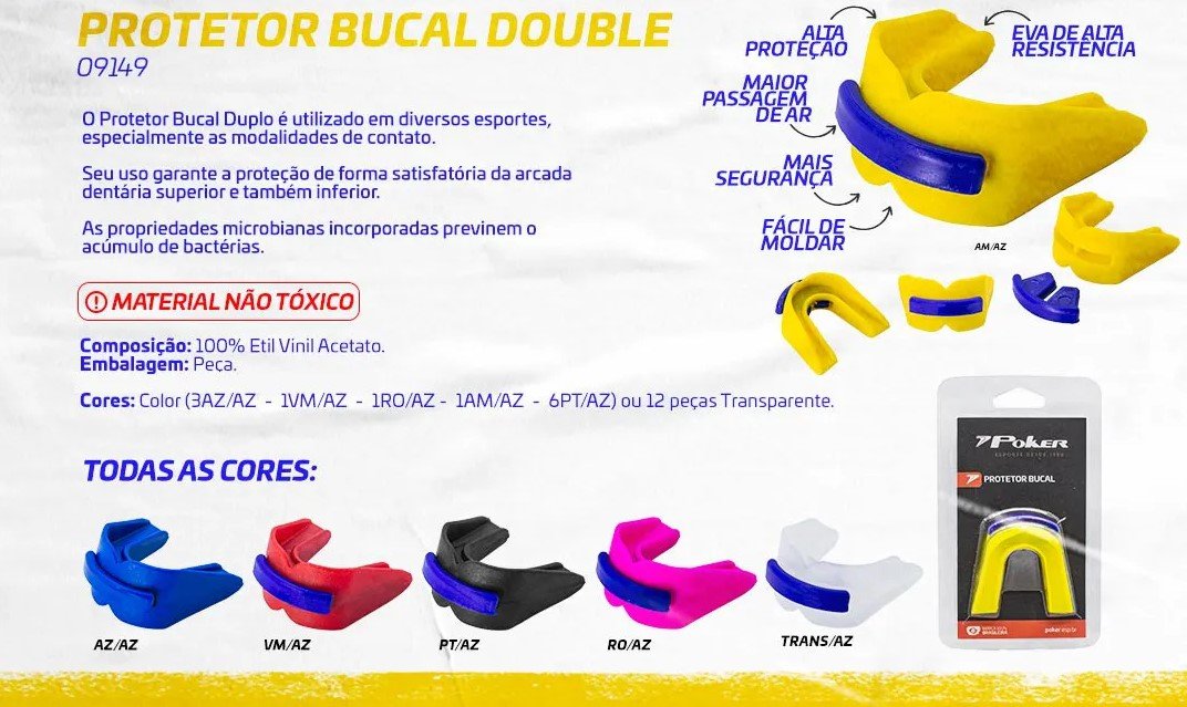Protetor Bucal Poker Duplo DOUBLE 09149