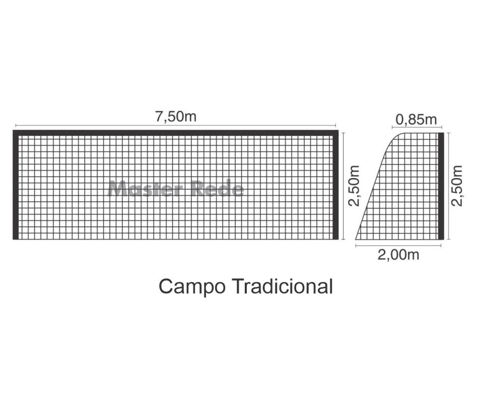 Rede Futebol De Campo Profissional Fio 2mm FCL2