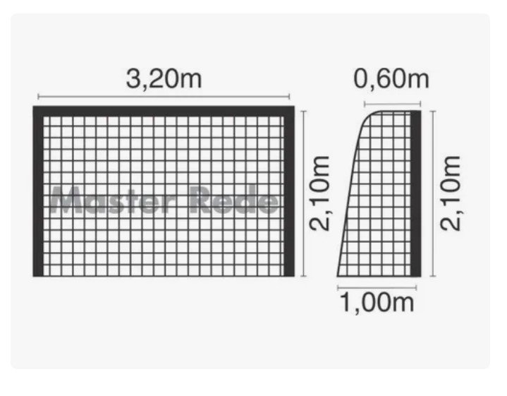 Rede Futebol De Salão Futsal Profissional Fio 2mm FSL2