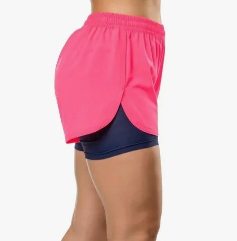 Shorts com Bermuda Termica Feminina Elite Corrida 033723