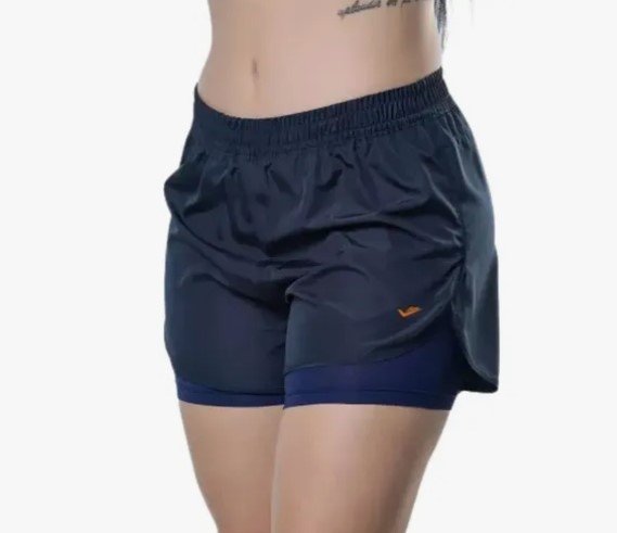 Shorts com Bermuda Termica Feminina Elite Corrida 033723