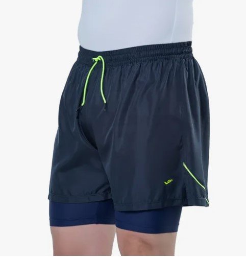 Shorts com Bermuda Termica Masculina Elite Corrida 031494