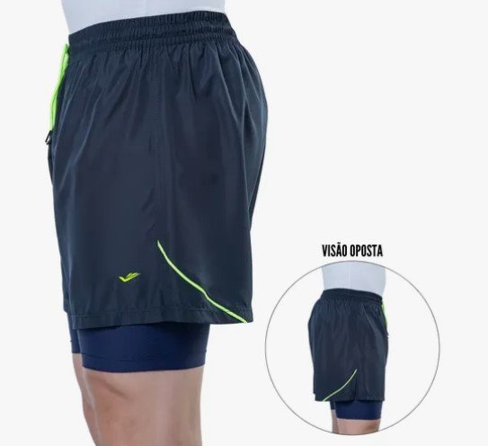 Shorts com Bermuda Termica Masculina Elite Corrida 031494