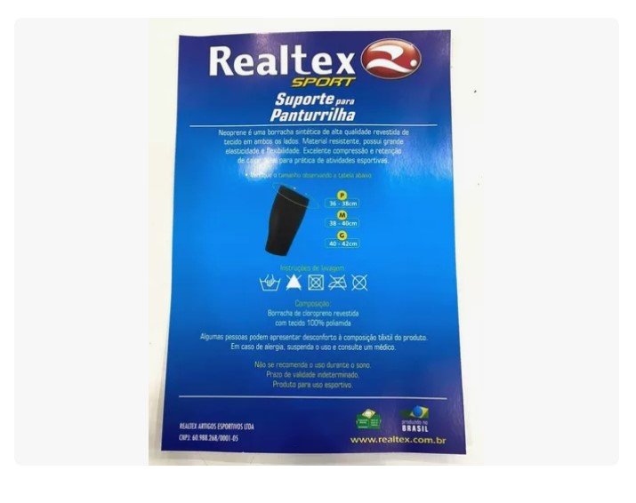 Suporte Panturrilha Realtex Neoprene Ref.0780