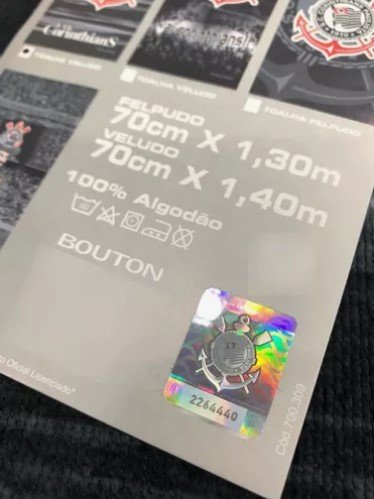 Toalha de banho Corinthians Praia Aveludada Buettner