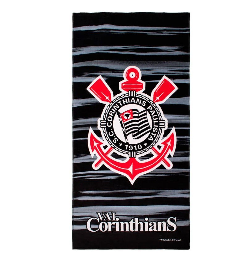 Toalha de banho Corinthians Praia Aveludada Buettner