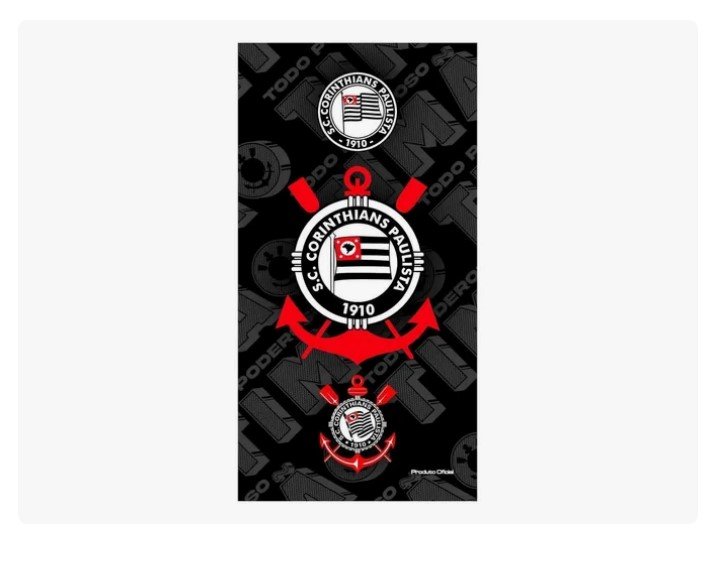 Toalha de banho Corinthians Praia Aveludada Buettner